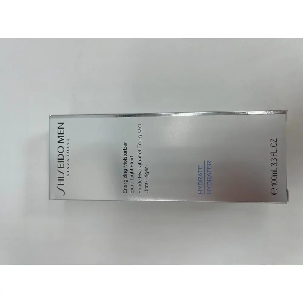Shiseido Men Energizing Moisturizer Extra Light Fluid 100ml 3.3oz New Sealed